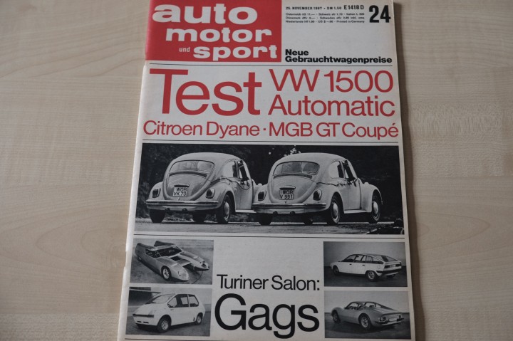 Deckblatt Auto Motor und Sport (24/1967)